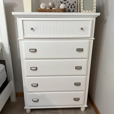 Sale Photo Thumbnail #2: White modern chest of drawers