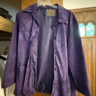 Sale Photo Thumbnail #28: St John's Bay purple suede jacket