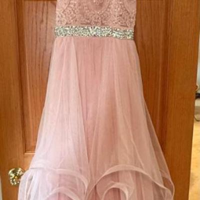 Sale Photo Thumbnail #18: City Triangles pink rhinestone prom dress size 1