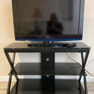 Toshiba 32” TV with Remote and Glass Stand