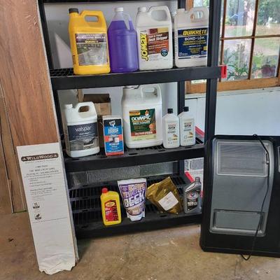 Lasko Floor heater with Assorted Outdoor Chemicals