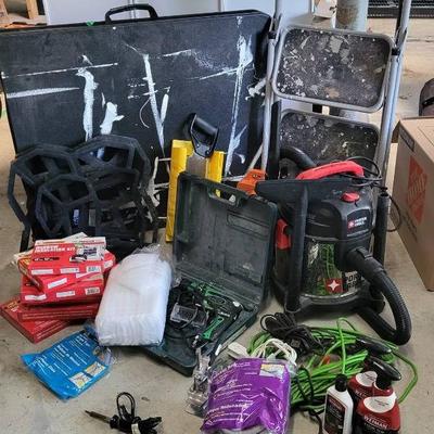 Garage and Tool Lot with Step Ladder