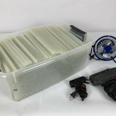 Large Crafting Lot with Hot Glue Guns and Supplies