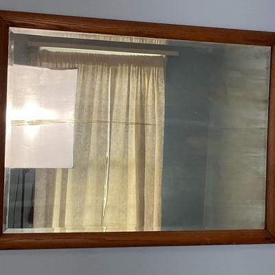 Wall Mirror With Wood Trim 