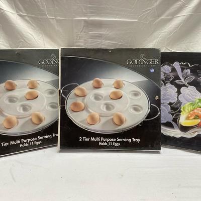 (3) NIB Serving Platters