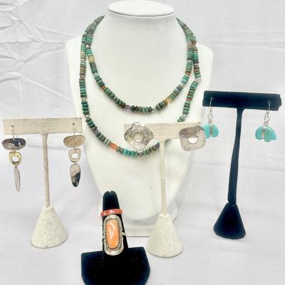 Carolyn Pollack Necklace With RLM Studio Sterling Earrings & More