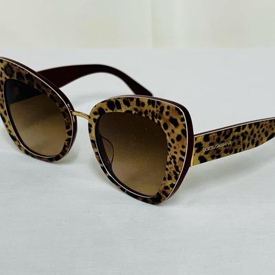 Dolce & Gabbana Animal Print Cat Eye Sunglasses