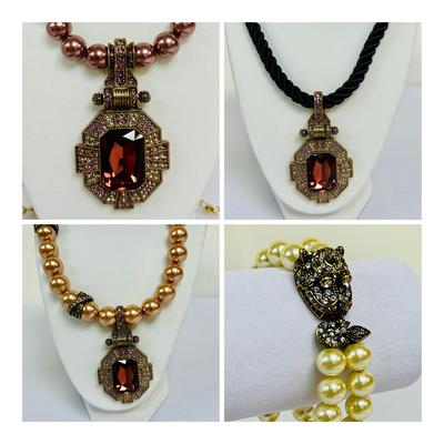Heidi Daus Pendant: 3-Ways / RARE Heidi Daus Foo Dog Bracelet