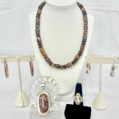 Carolyn Pollack Sterling Ring, DTR Jasper Beaded Necklace With Matching Pendant & More!  