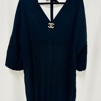 Chanel Pleated Babydoll Dress in Black w/Leggings & More
