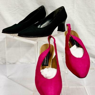 Stuart Weitzman Pink & Black 3.5” & 2.5” Heel Pairs 