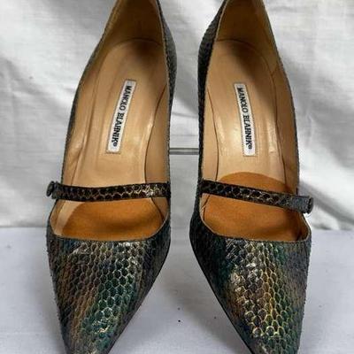 Manolo Blahnik Snake Skin pumps 