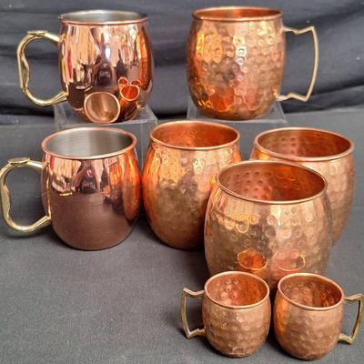 Moscow Mule Copper Mugs with Brass Handles