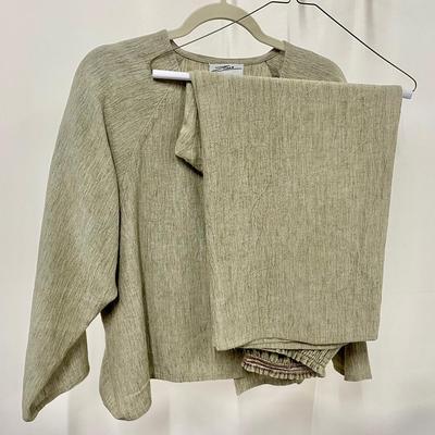 ZORAN 100% Linen Italian Matching Set Women’s Olive Green 