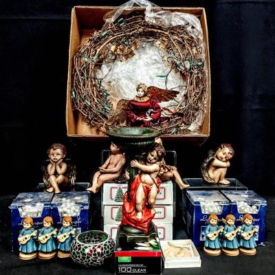 Cherub & Angel Holiday Décor Set – Lights, Figures, and More