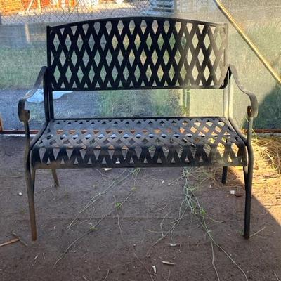 Metal Lattice Garden Bench 