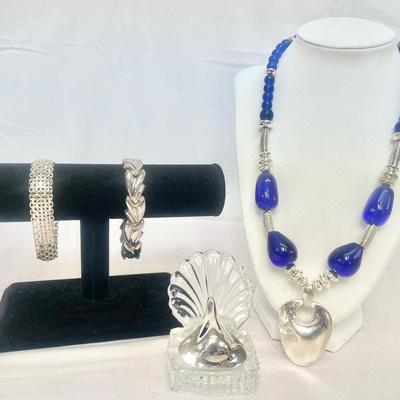 RLM Studio Cobalt Blue And Sterling Statement Necklace & More