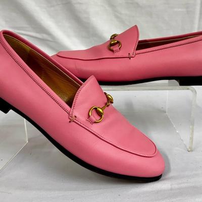 Gucci Jordaan Horsebit “Butterfly Pink” Loafers