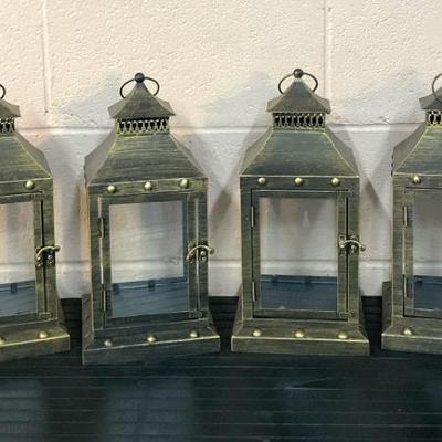 Decorative Lanterns, Cellular Shade Blackout, & Tin Display Case