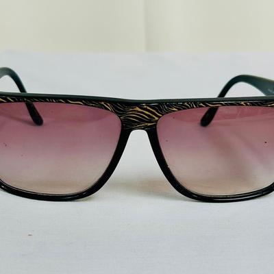Jean-Louis Scherrer Paris 955 887 Black Gold Vein Sunglasses RARE