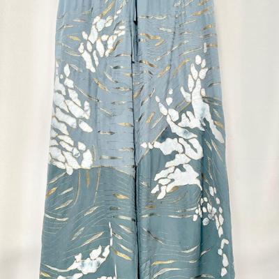 Valentino Appliquéd Silk Crepe de chine Wide Leg Women’s Pant