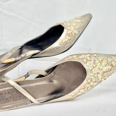 Marco Aurelio Sequin Heel Evening Shoes 