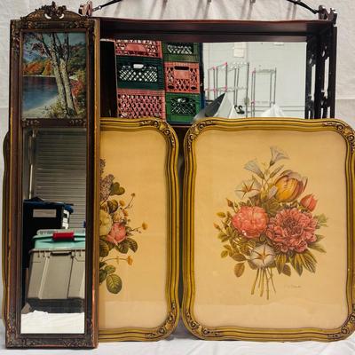 Vintage Decorative Mirror and Art Collection