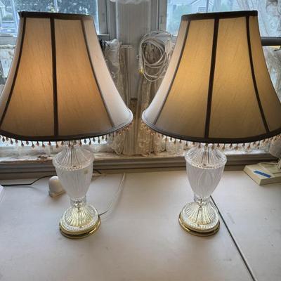 Sale Photo Thumbnail #10: Vintage Crystal lamps - by Clear Crystal 