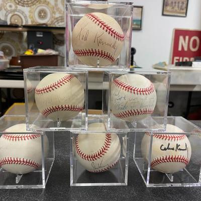 6 Politician signed baseballs