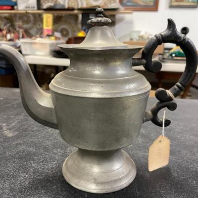 Smith & CO #10 Pewter Teapot (1800s)