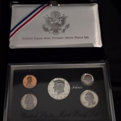 1996 U.S. Mint Premier Silver Proof Set – 90% Silver Trio in Deluxe Velvet Case