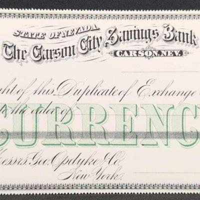 Carson City Savings Bank Check #442