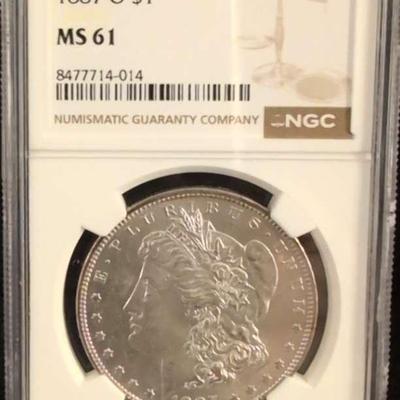 1887-O Morgan Silver Dollar MS61