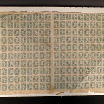 Full Sheet of CSA 10¢ Stamps! 200 stamps! 1863-1864 