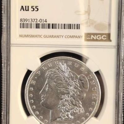 1889-S Morgan Silver Dollar AU55
