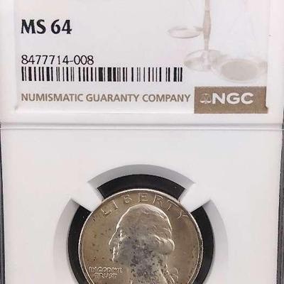 1937-S Washington Quarter MS64