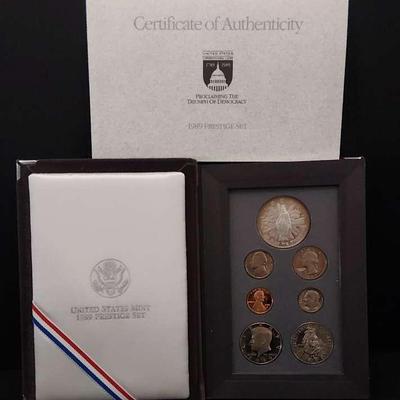 1989 U.S. Mint Prestige Proof Set – Congressional Bicentennial Silver Dollar
