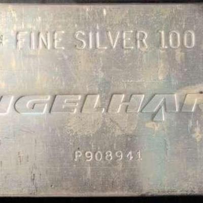 ENGELHARD 100 oz Silver Bar – .999 Fine Bullion