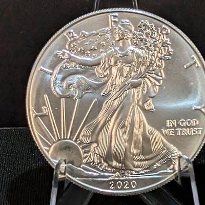 Five 2020 Silver American Eagles – Rare Date