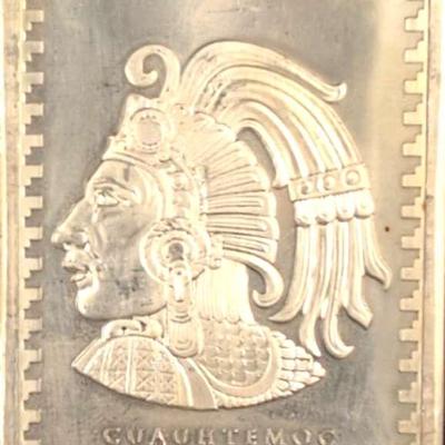 10 Ounce Silver Bar - Cuauhtemoc 