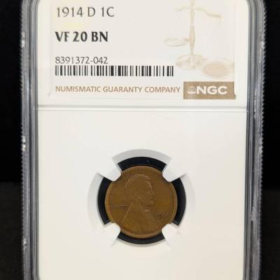 1914-D Penny YF20 NGC