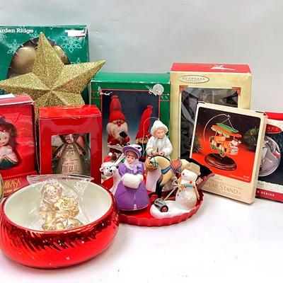 “Mikasa” and “Hallmark” Ornament & Figurine Bundle