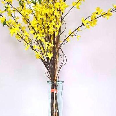 "SVE" Made in Italy Green Glass Vase