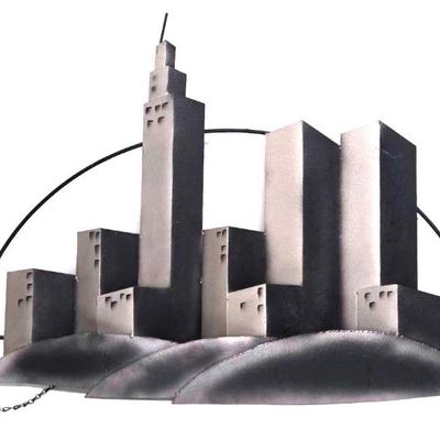"Curtis Jere" Metal Sculpture of New York City