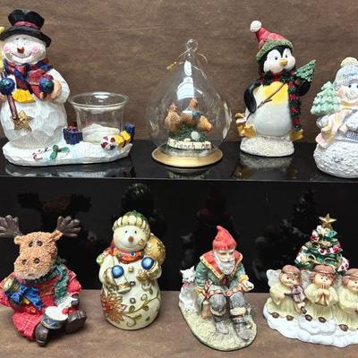“K’s Collection” Snowman and Other Christmas Figurines