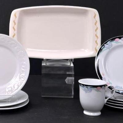 "Excel," "Buffalo Pottery," and "Faberware" Dishes