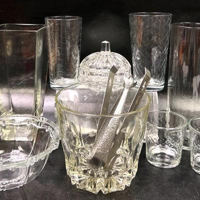 “Princess House” Ice Bucket & Glassware 
