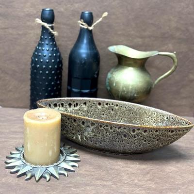“Hosley” Accent Bowl, Vintage Brass Pitcher, and More 