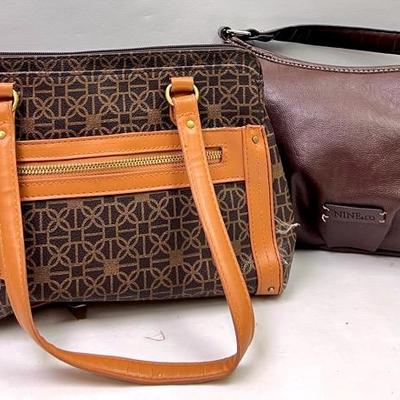 “Nine & Co.” Brown Purse & Handbag 