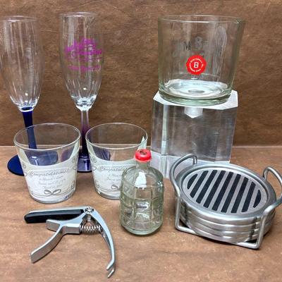 “Jim Beam” Drinking Glass and Other Items 